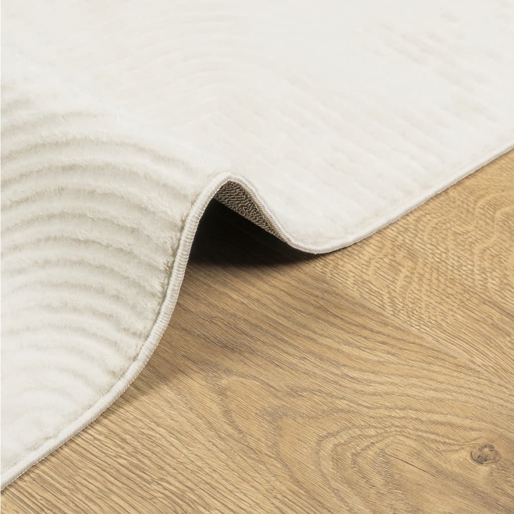 Rug IZA kort luv skandinavisk utseende krem 200x280 cm