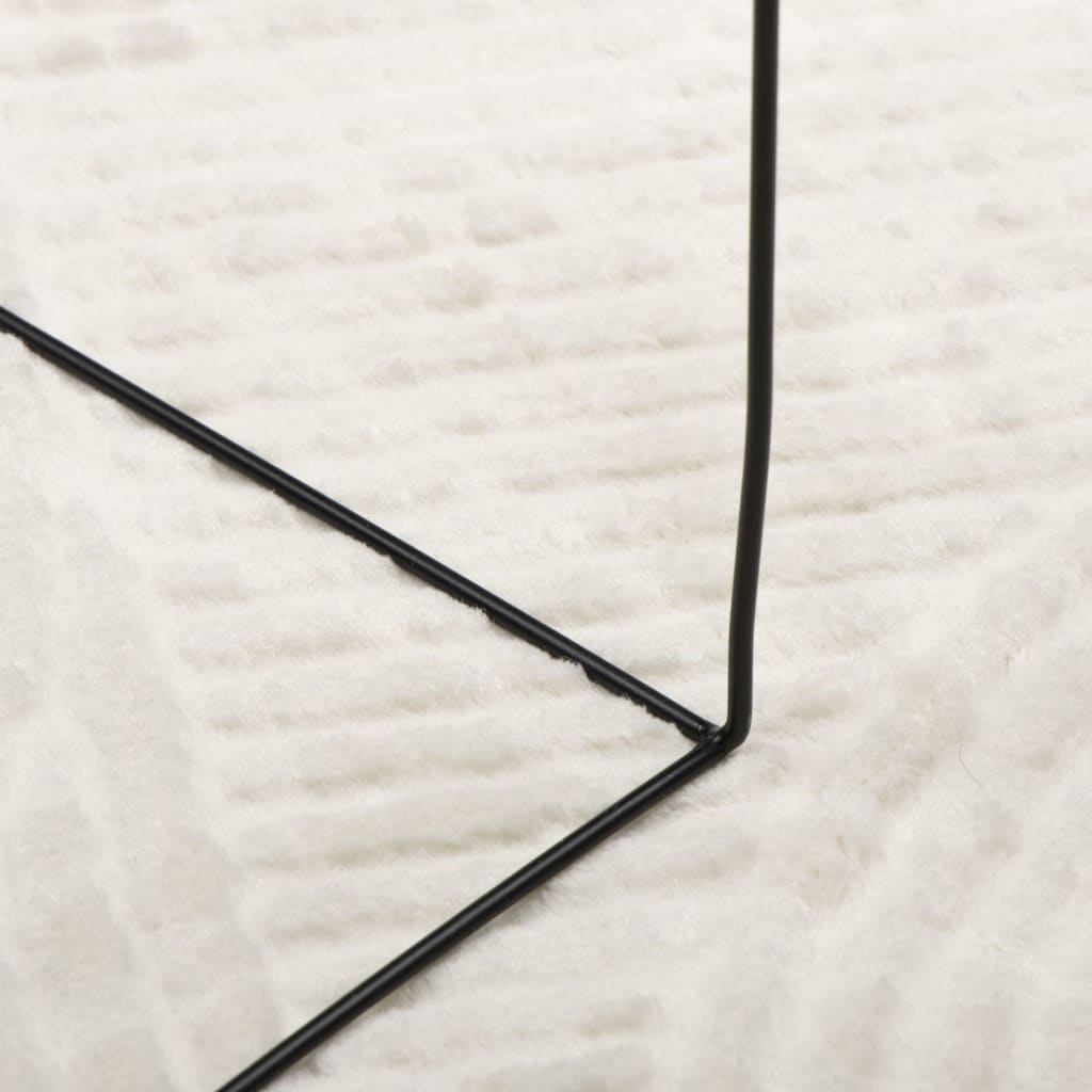 Rug IZA kort luv skandinavisk utseende krem 200x280 cm
