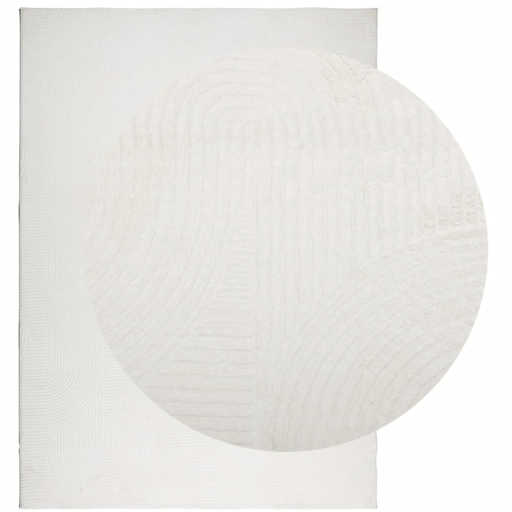 Rug IZA kort luv skandinavisk utseende krem 240x340 cm