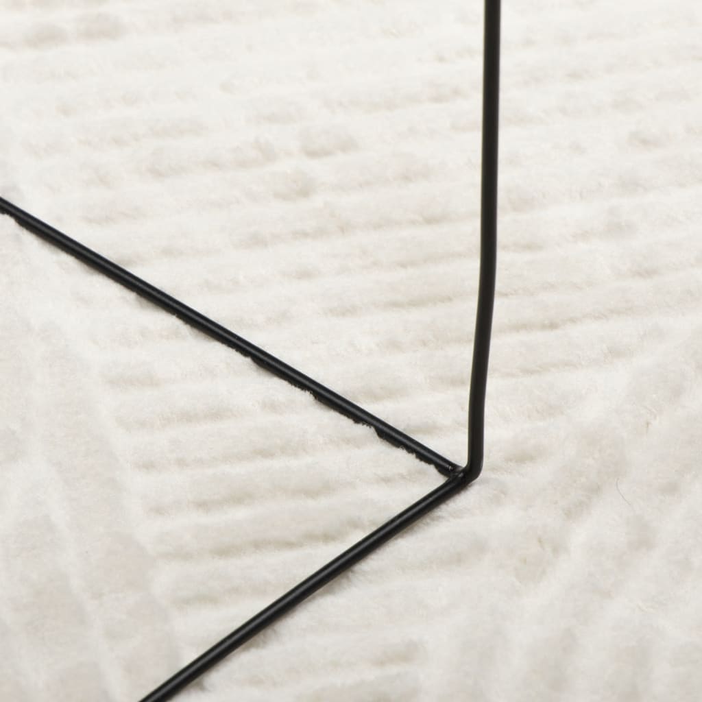 Rug IZA kort luv skandinavisk utseende krem Ø 120 cm