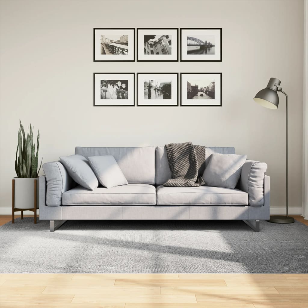 Rug IZA kort luv skandinavisk utseende grå 160x230 cm