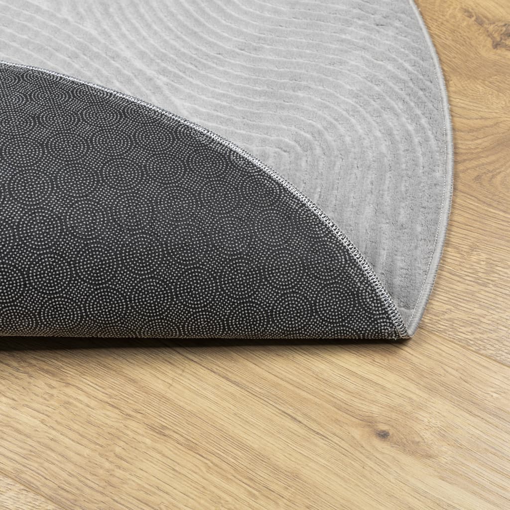 Rug IZA kort luv skandinavisk utseende grå Ø 120 cm
