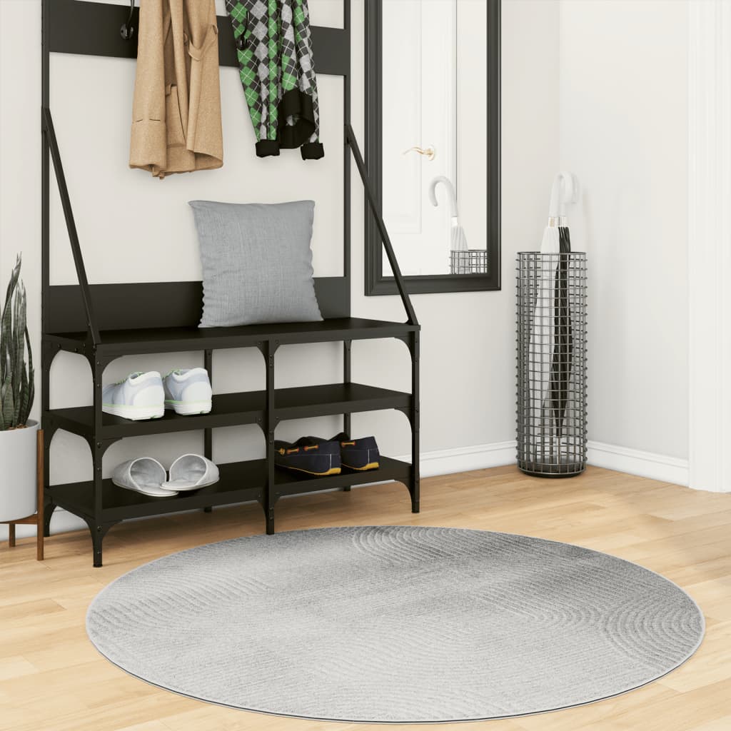 Rug IZA kort luv skandinavisk utseende grå Ø 120 cm