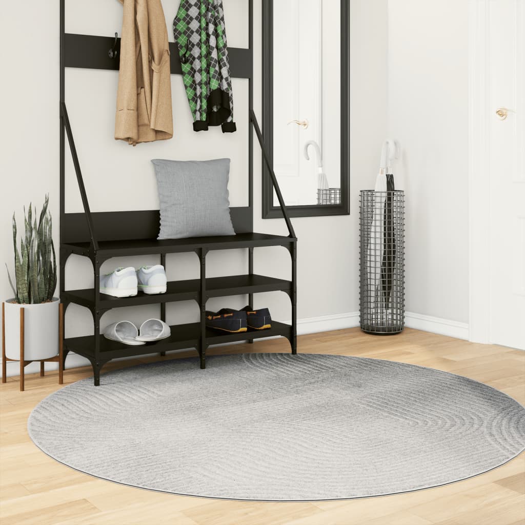 Rug IZA kort luv skandinavisk utseende grå Ø 160 cm