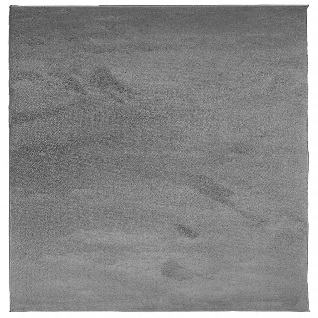 Teppe OVIEDO kort luv antrasitt 200x200 cm
