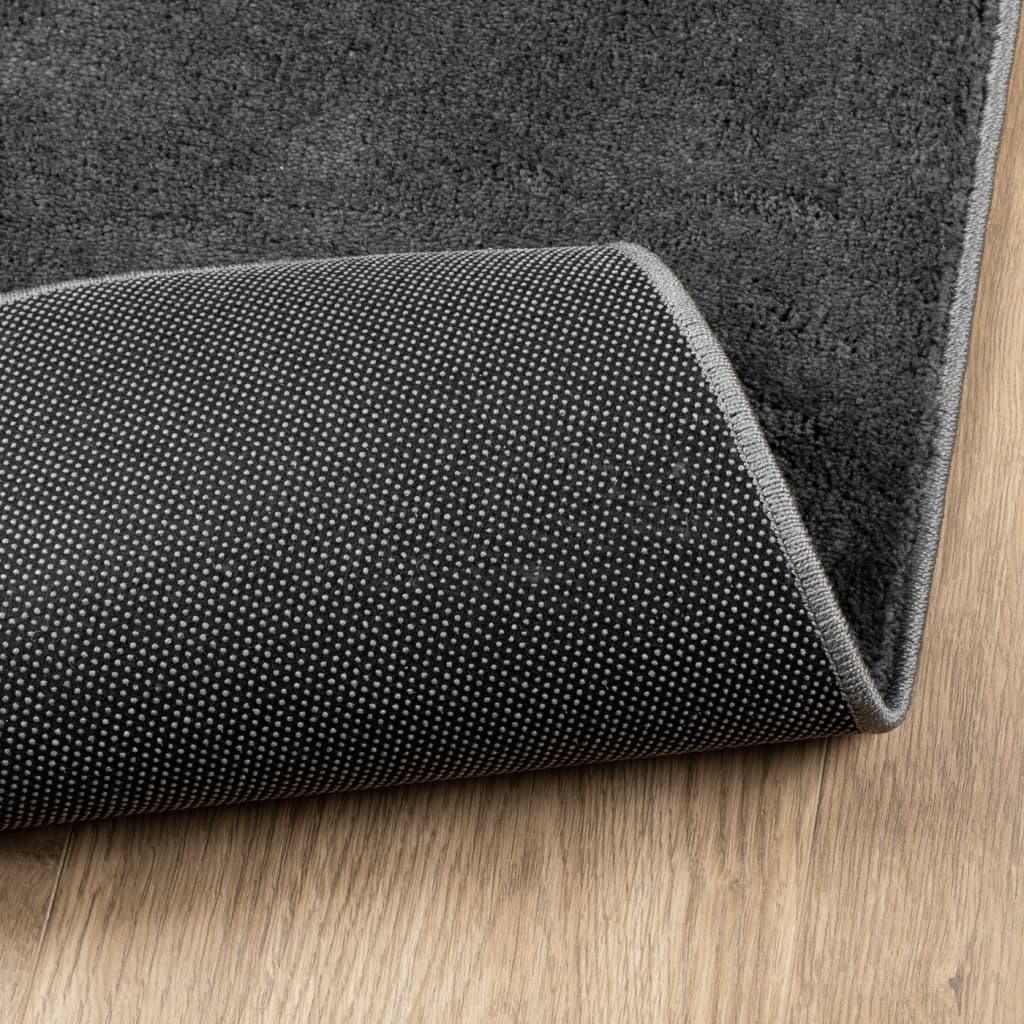 Teppe OVIEDO kort luv antrasitt 200x200 cm