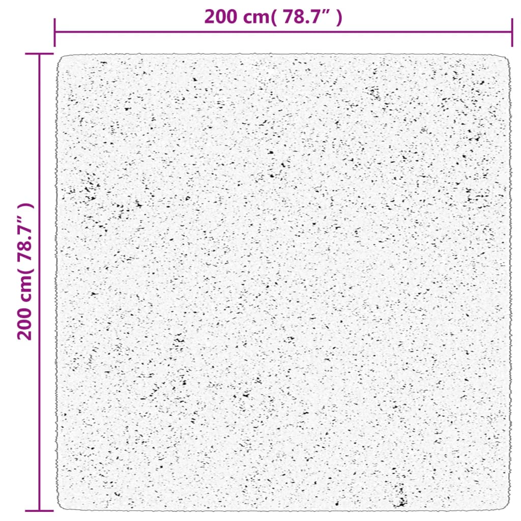 Teppe OVIEDO kort luv antrasitt 200x200 cm