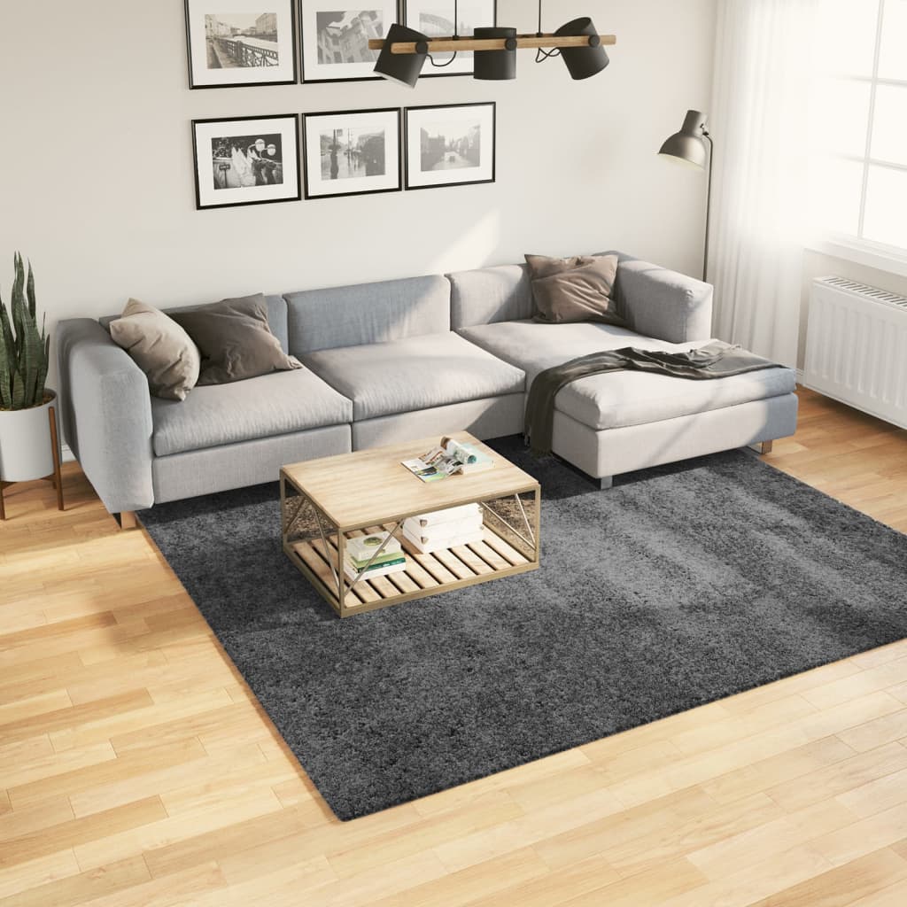 Teppe OVIEDO kort luv antrasitt 240x240 cm