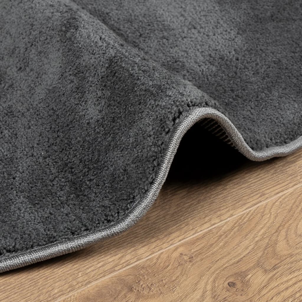 Teppe OVIEDO kort luv antrasitt Ø 120 cm