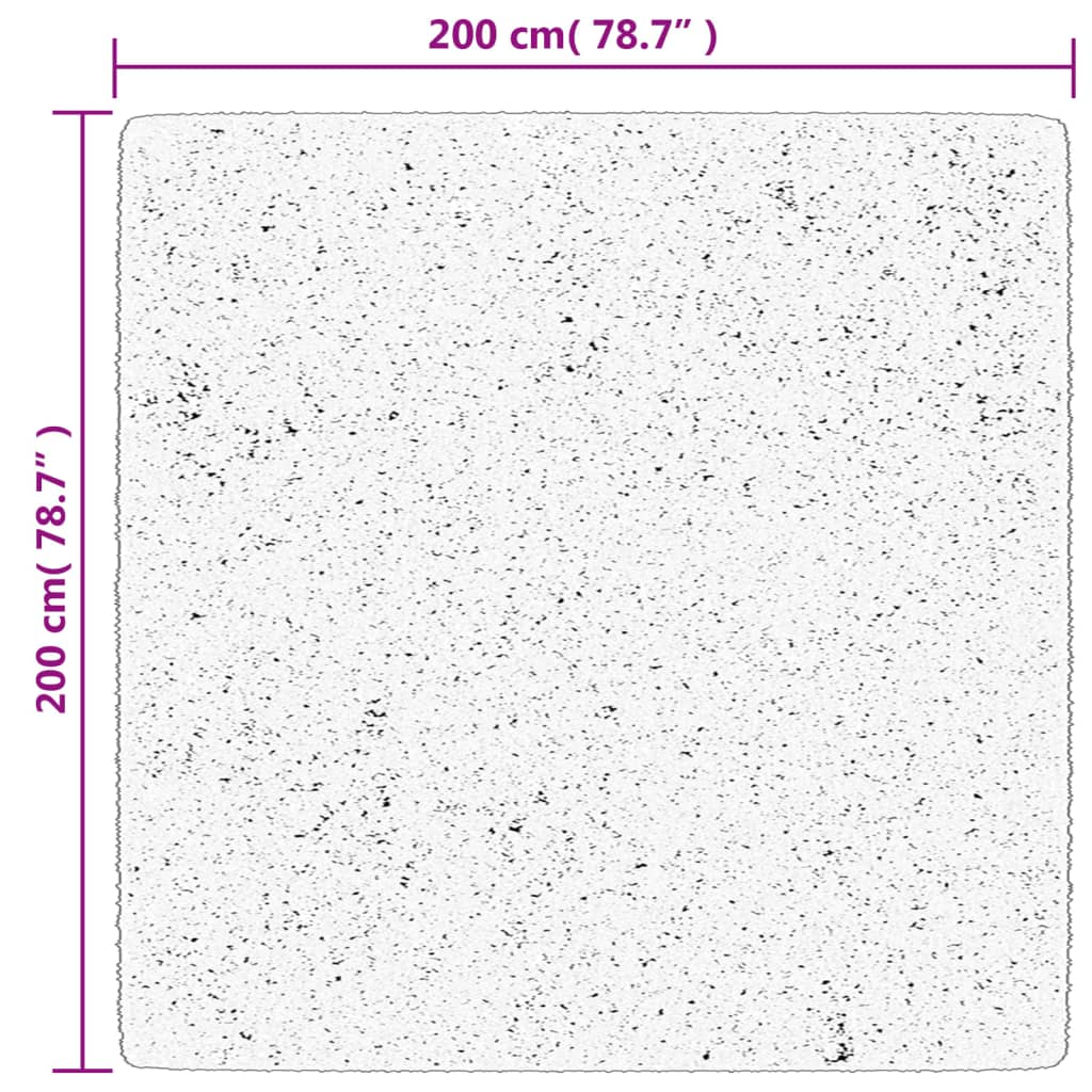 Teppe OVIEDO kort luv beige 200x200 cm