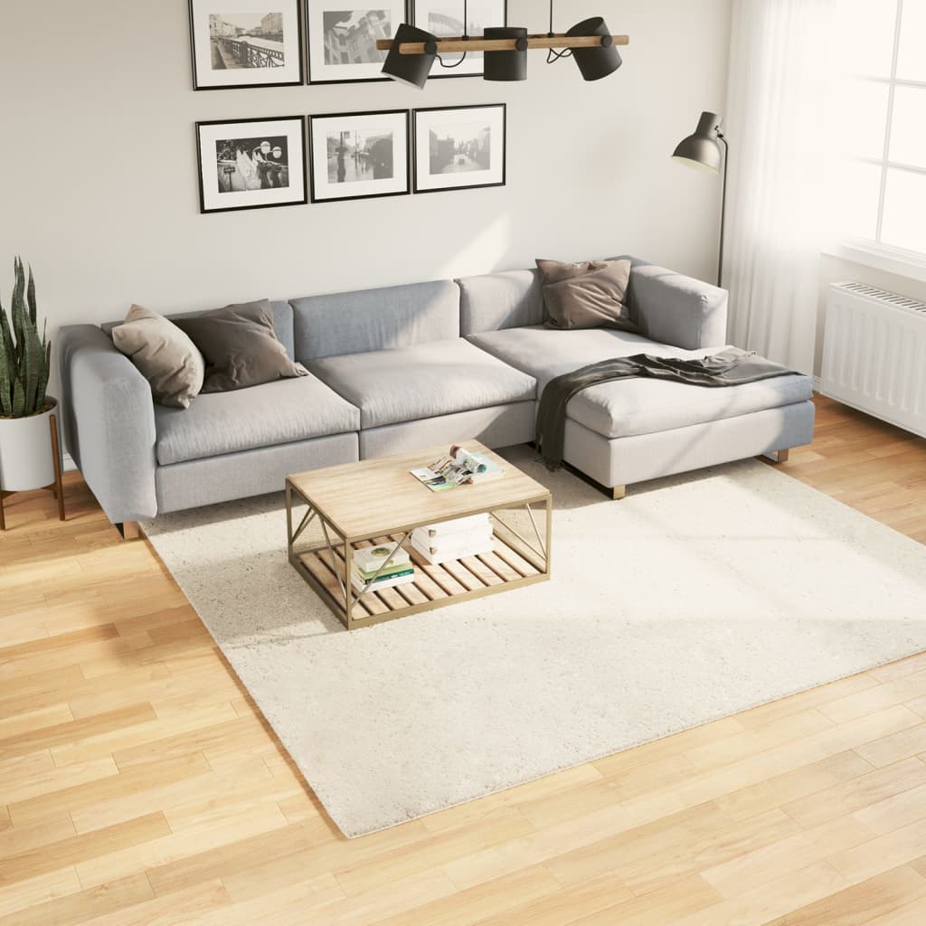 Teppe OVIEDO kort luv beige 240x240 cm