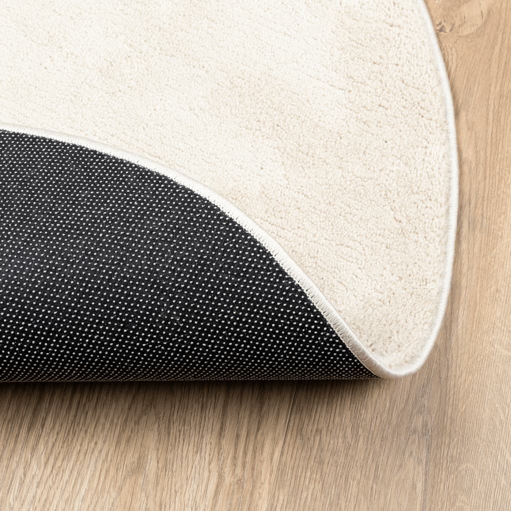 Teppe OVIEDO kort luv beige Ø 120 cm
