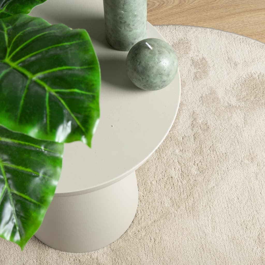 Teppe OVIEDO kort luv beige Ø 120 cm