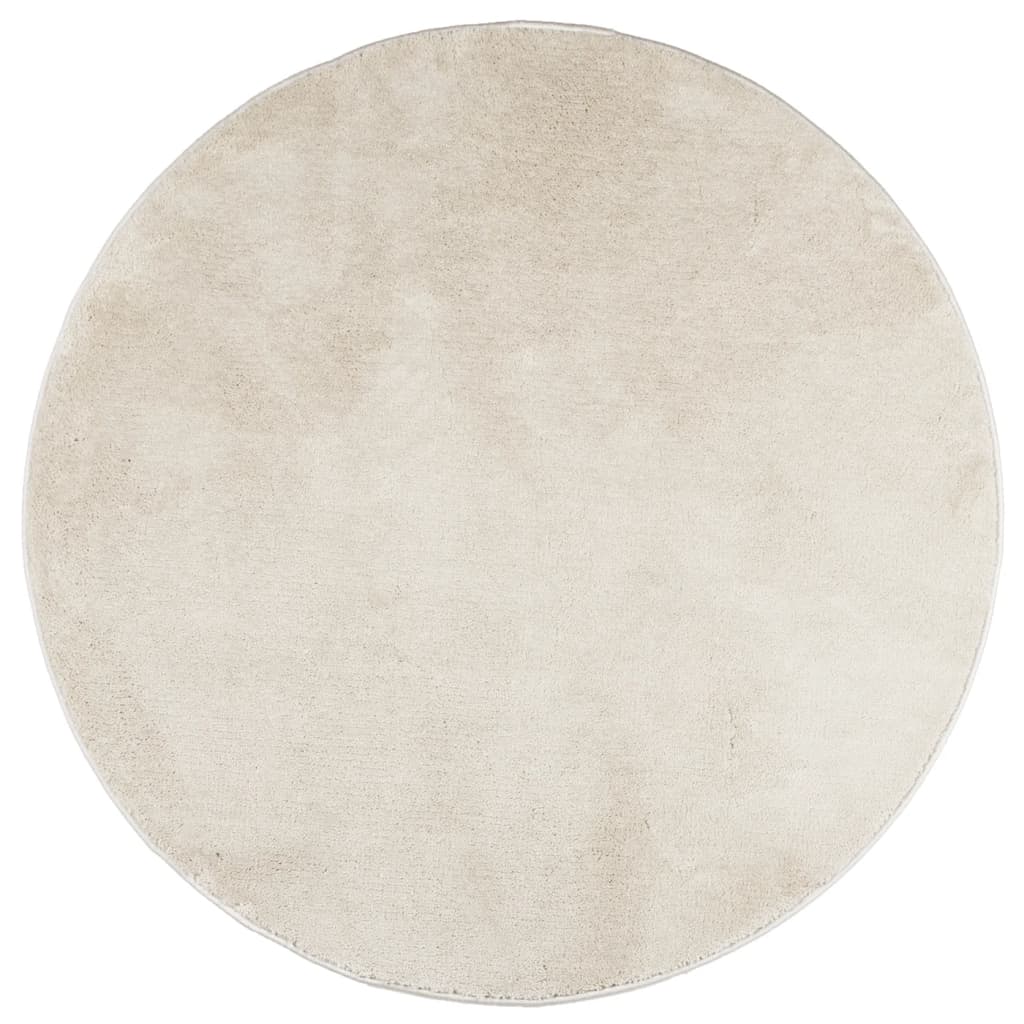 Teppe OVIEDO kort luv beige Ø 160 cm