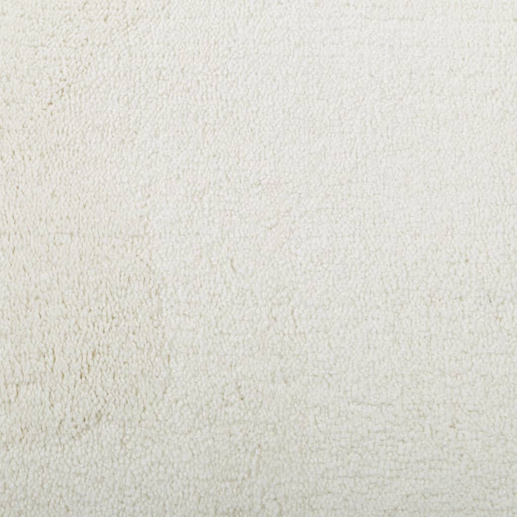 Teppe OVIEDO kort luv kremhvit 120x120 cm