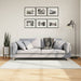 Teppe OVIEDO kort luv kremhvit 120x120 cm