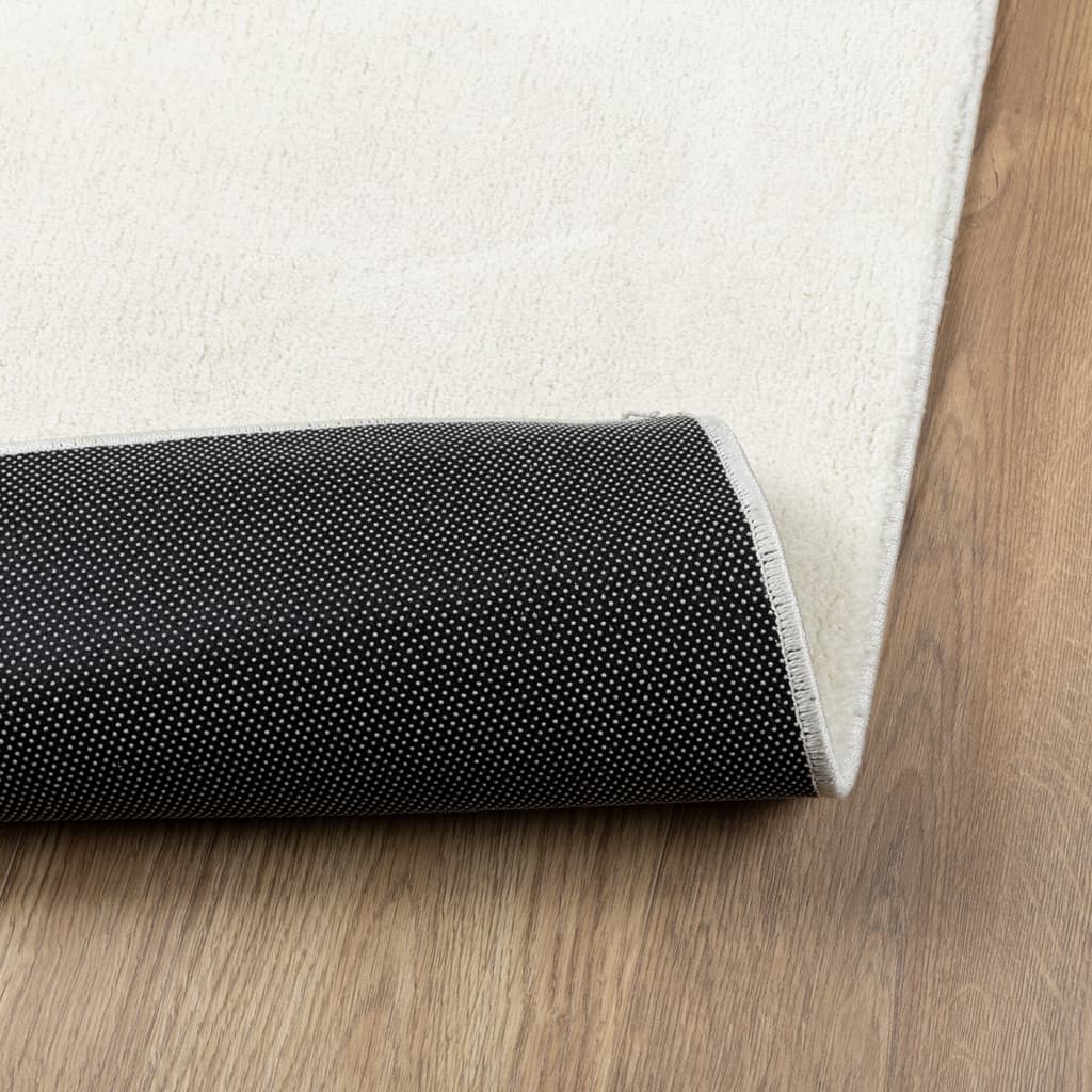 Teppe OVIEDO kort luv kremhvit 120x170 cm