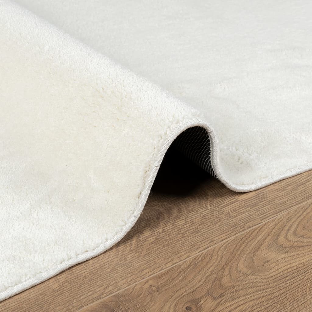 Teppe OVIEDO kort luv kremhvit 120x170 cm