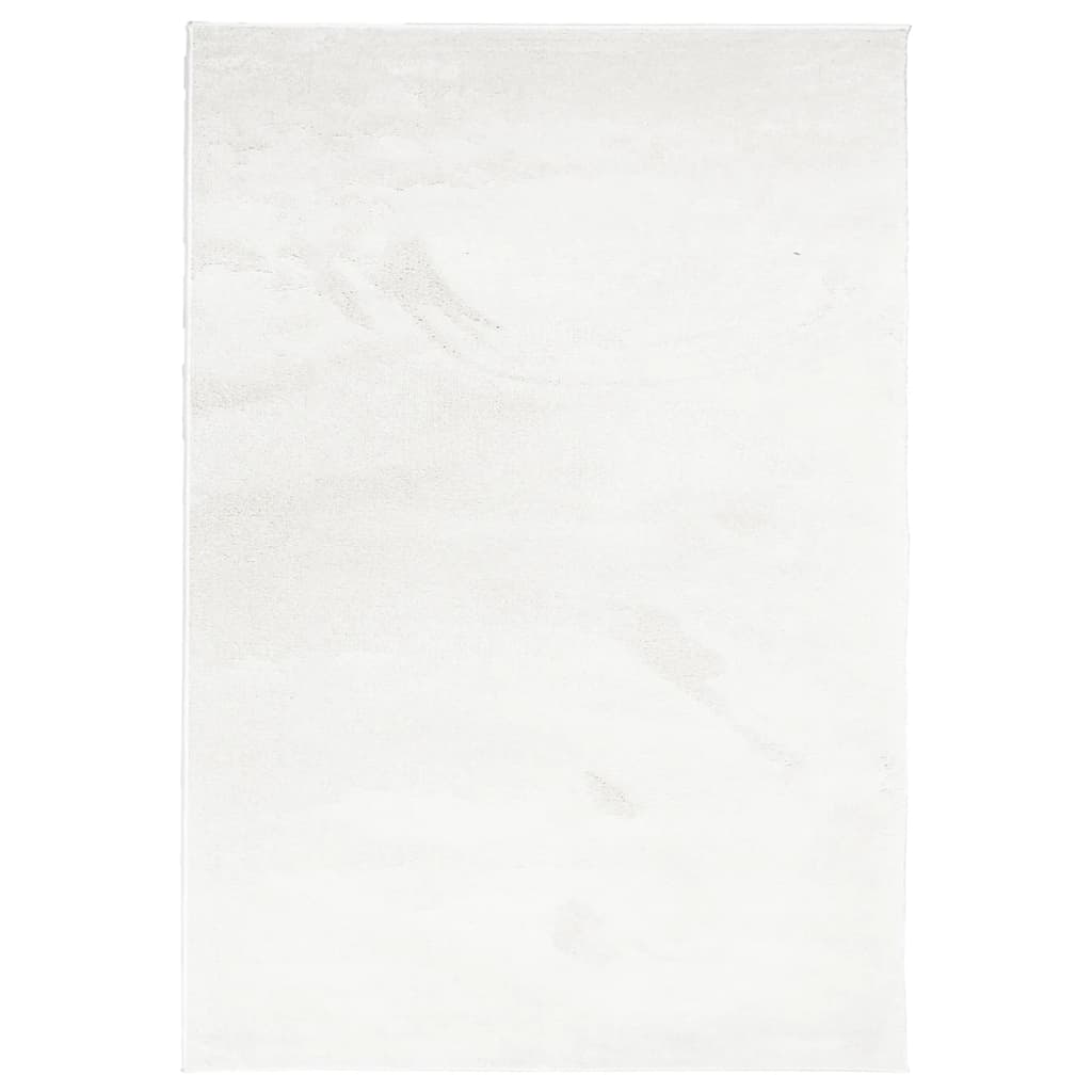 Teppe OVIEDO kort luv kremhvit 140x200 cm