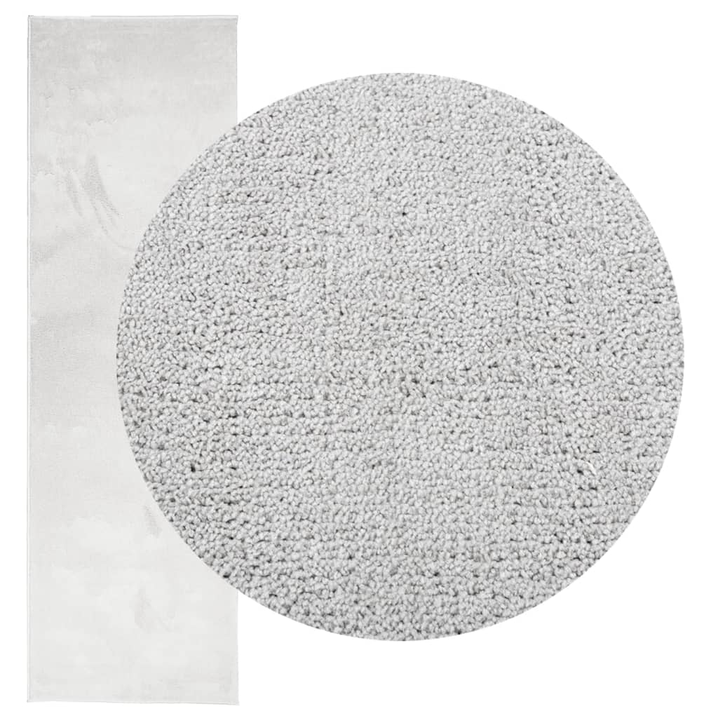Teppe OVIEDO kort luv grå 80x250 cm