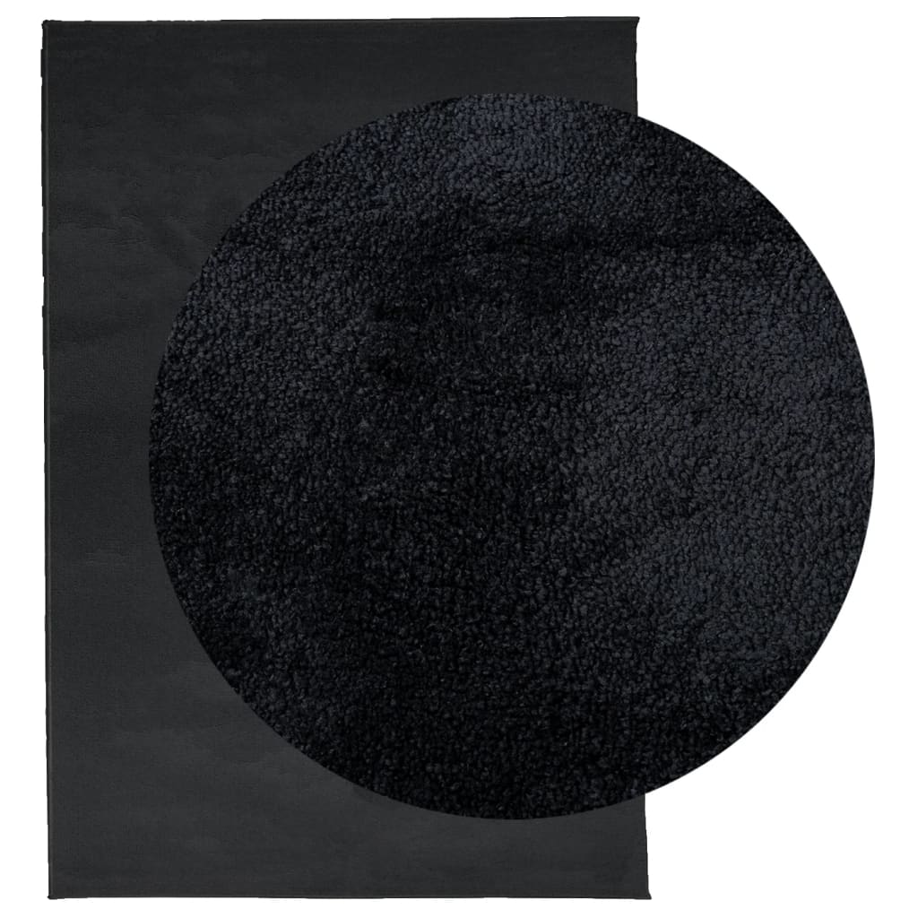 Teppe OVIEDO kort luv svart 200x280 cm