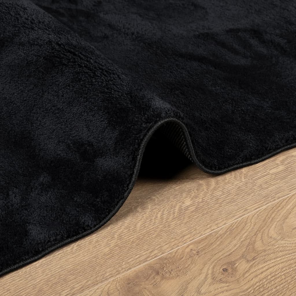 Teppe OVIEDO kort luv svart 200x280 cm