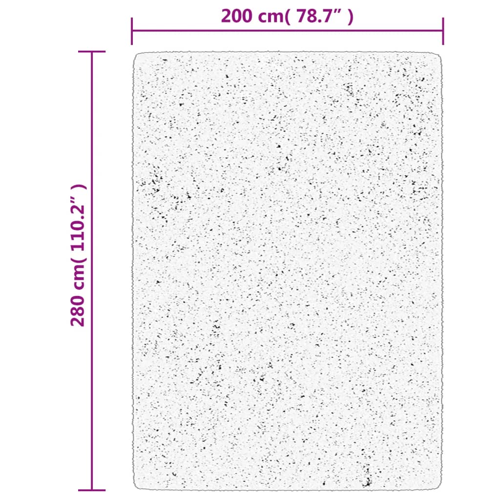 Teppe OVIEDO kort luv svart 200x280 cm