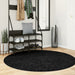 Teppe OVIEDO kort luv svart Ø 160 cm