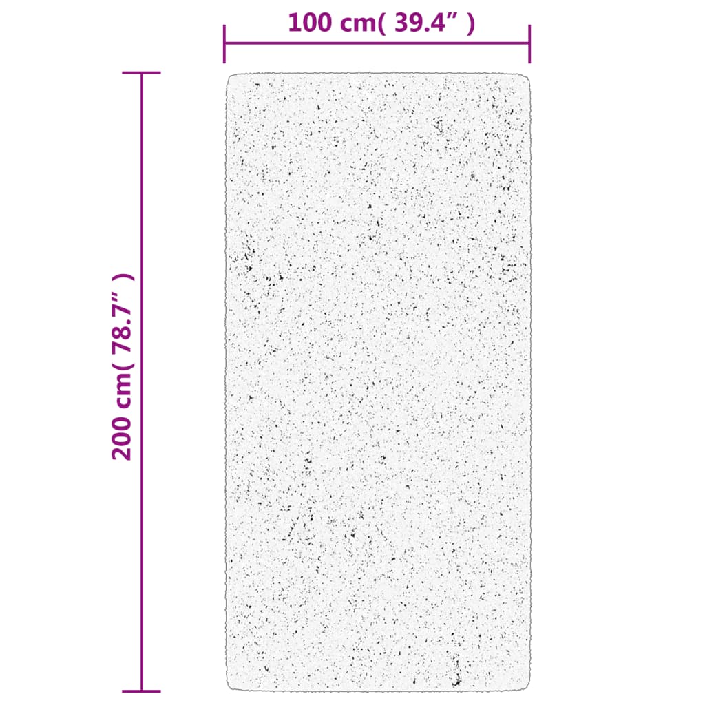 Teppe OVIEDO kort luv grønn 100x200 cm