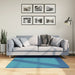 Teppe OVIEDO kort luv turkis 120x120 cm