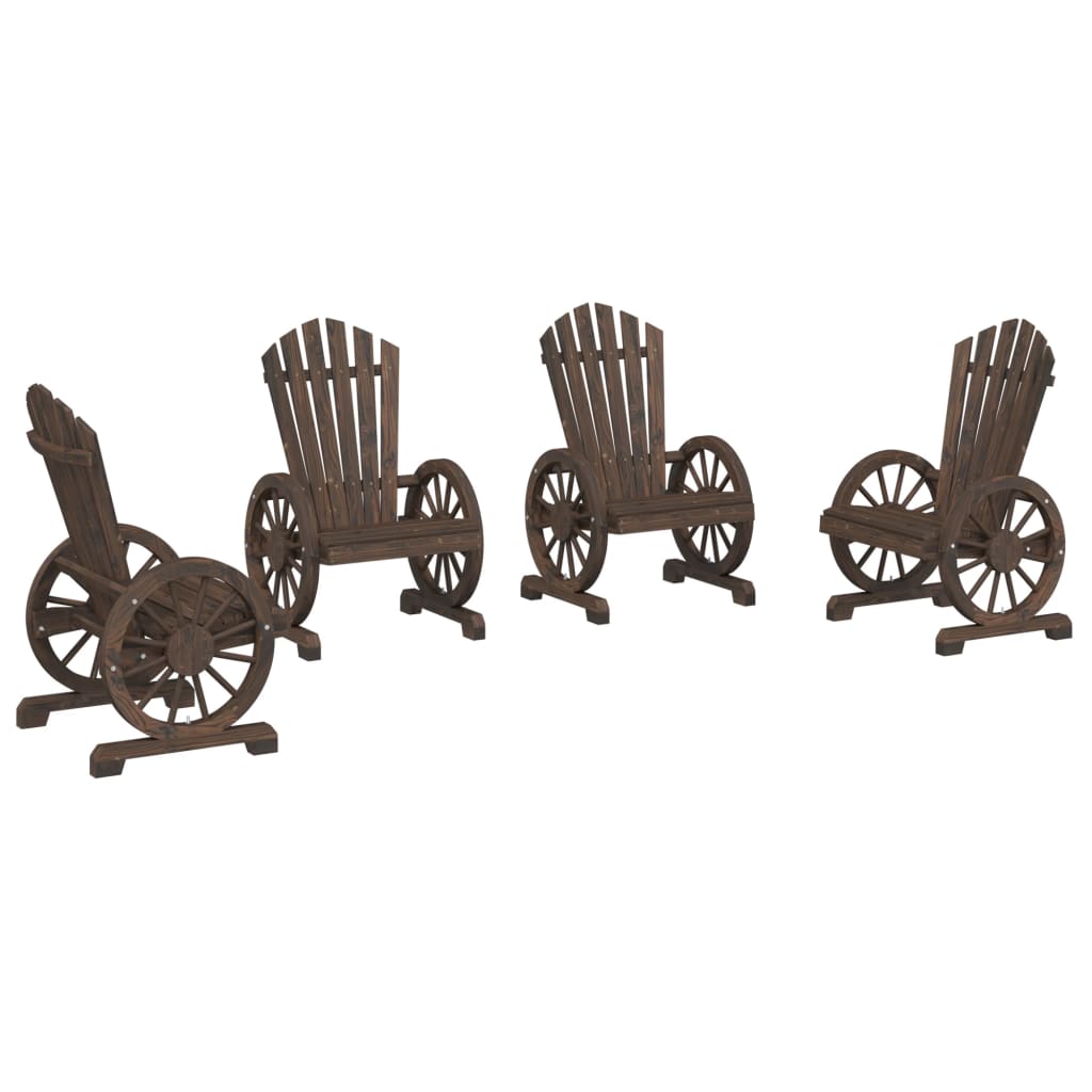 Adirondack hagestoler 4 stk heltre gran