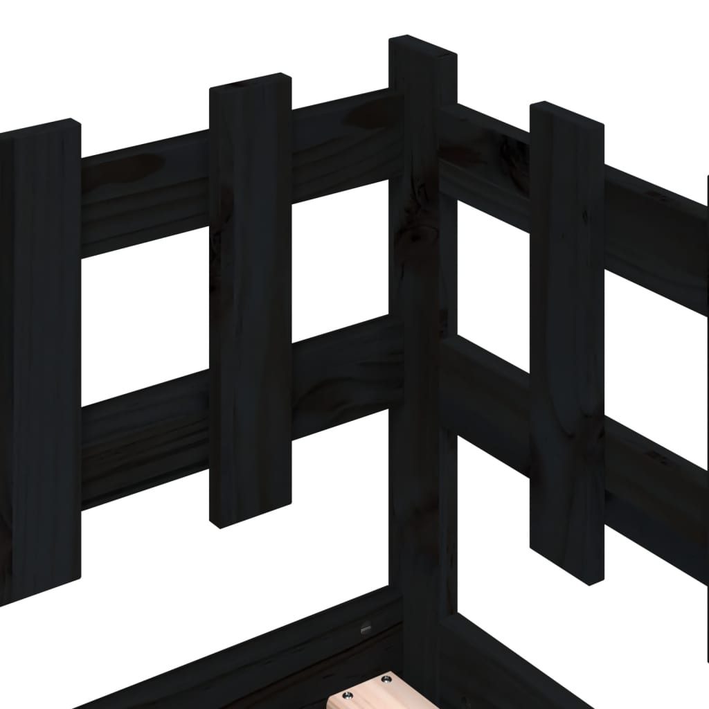 Dagseng svart 90x200 cm heltre furu