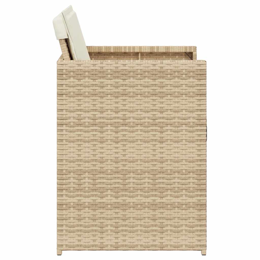 Hagestoler med puter 4 stk beige polyrotting