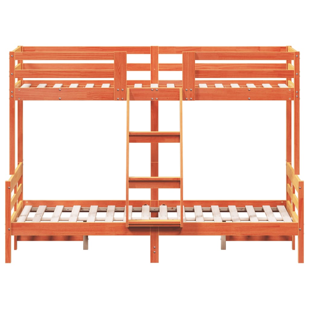 Køyeseng 80x200/120x200 cm voksbrun heltre furu