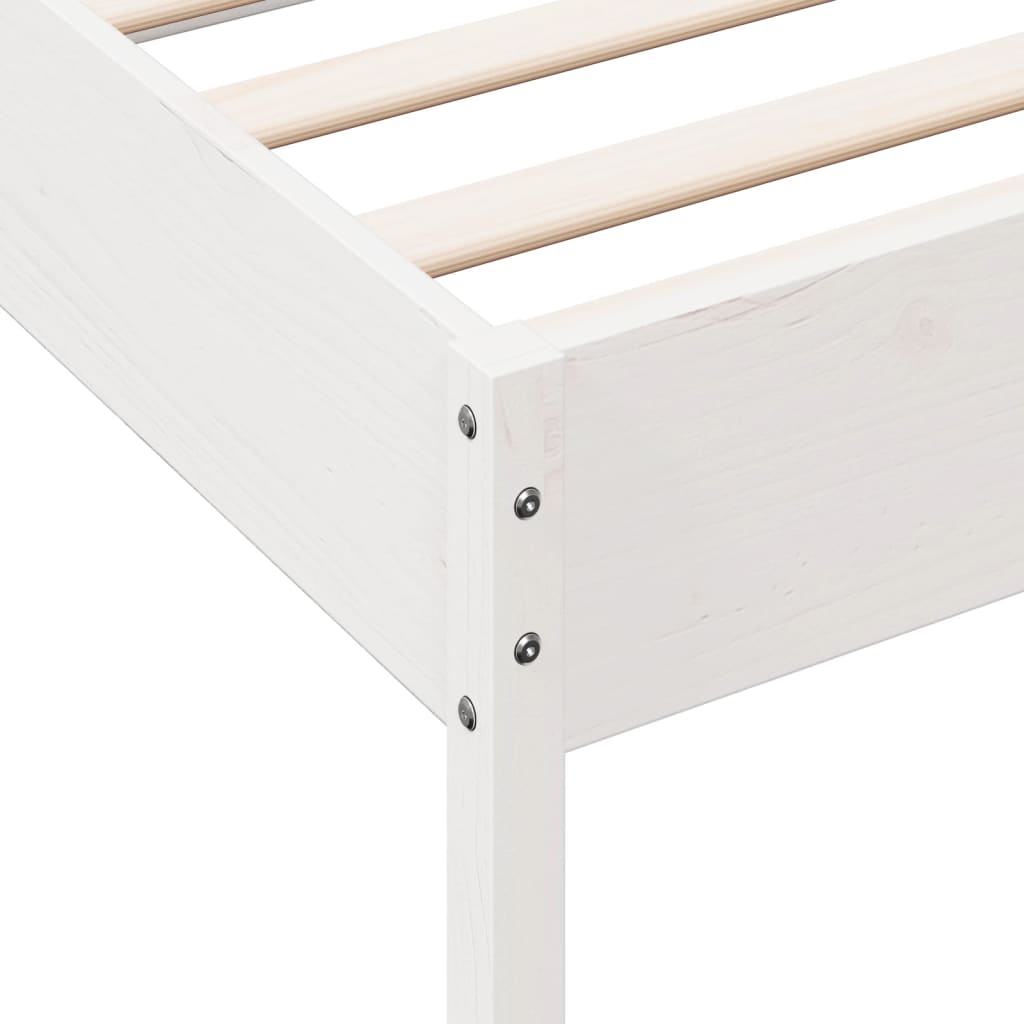 Sengeramme uten madrass hvit 75x190 cm heltre furu