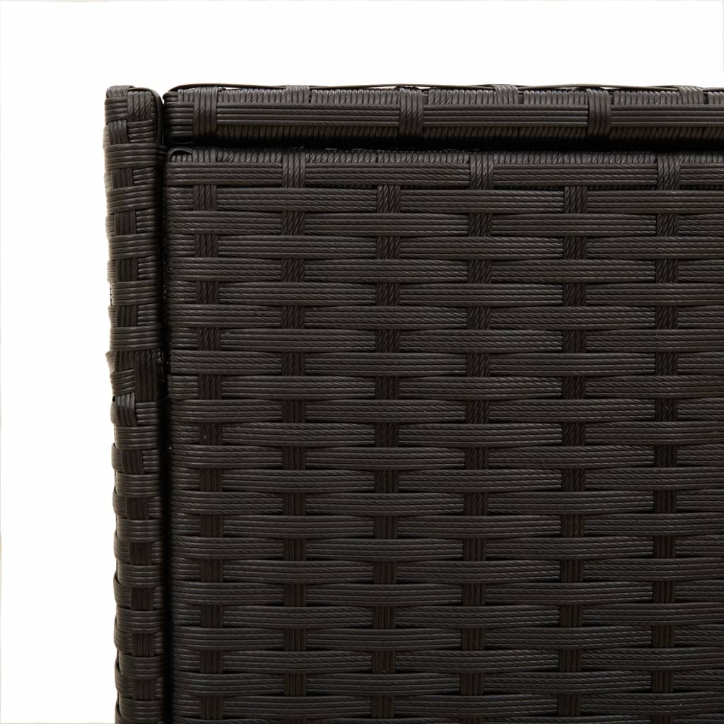 Putekasse svart 283L cm polyrotting