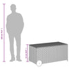 Putekasse med hjul svart 190L cm polyrotting