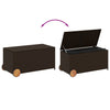Putekasse med hjul brun 190L cm polyrotting