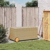 Putekasse med hjul blandet beige 190L cm polyrotting