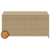 Putekasse med hjul blandet beige 190L cm polyrotting