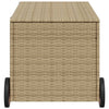 Putekasse med hjul blandet beige 190L cm polyrotting