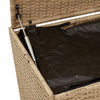 Putekasse med hjul blandet beige 190L cm polyrotting