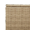 Putekasse med hjul blandet beige 190L cm polyrotting