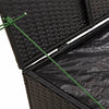 Putekasse svart 291L cm polyrotting