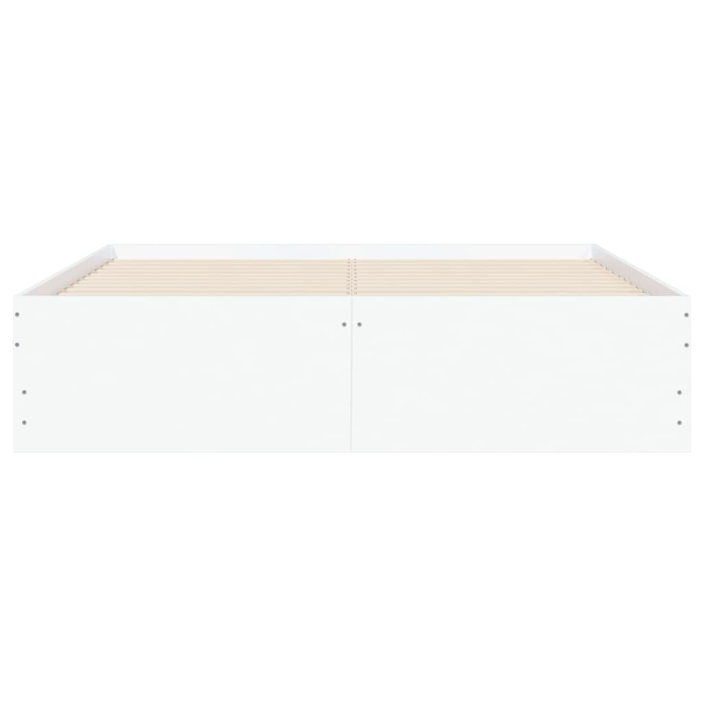 Sengeramme med skuffer hvit 120x200 cm konstruert tre