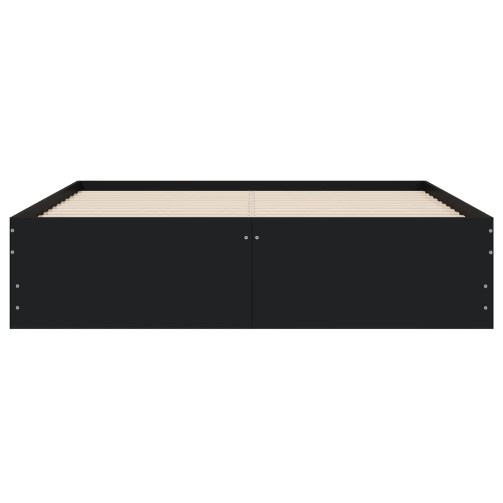 Sengeramme med skuffer svart 120x200 cm konstruert tre