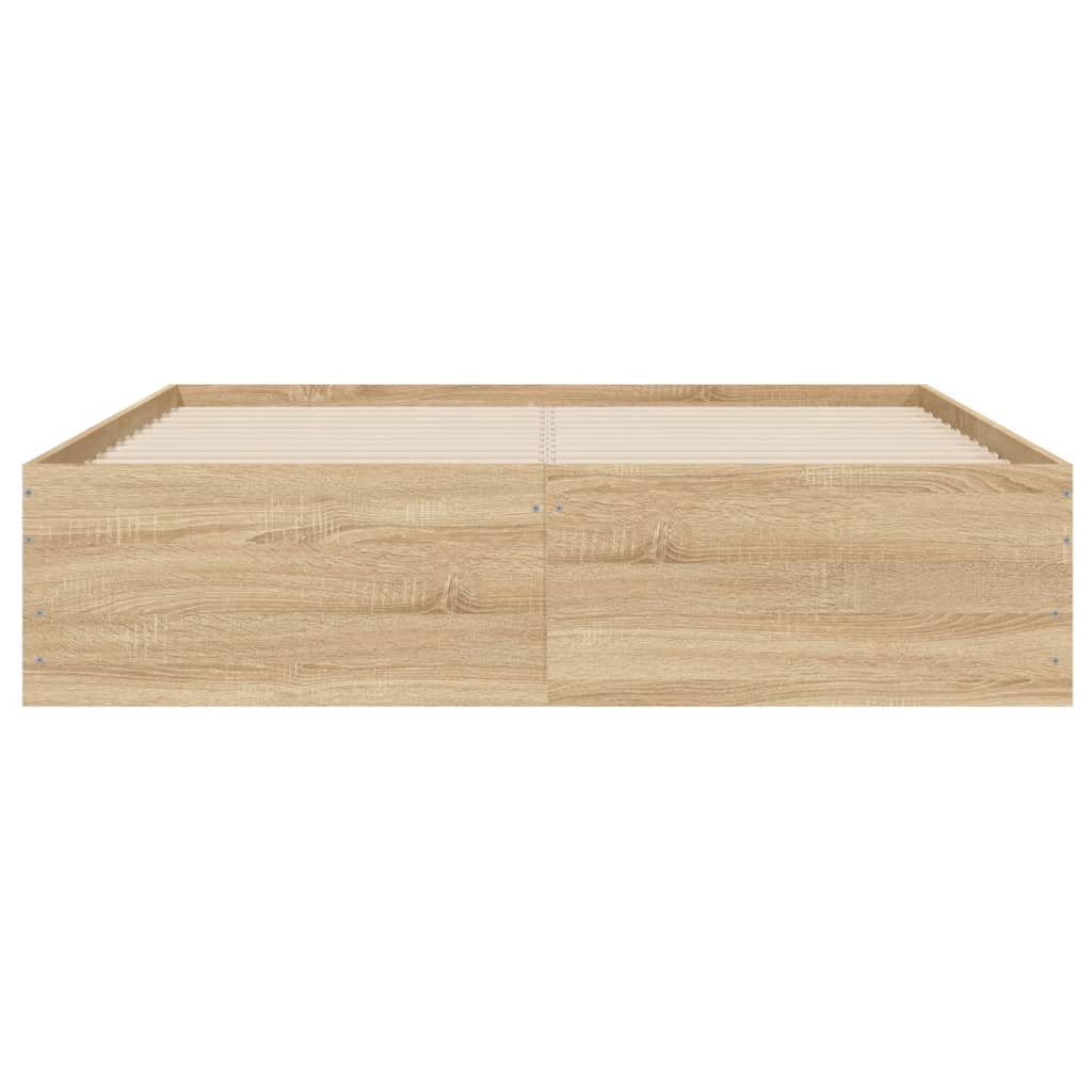 Sengeramme med skuffer sonoma eik 120x200 cm konstruert tre
