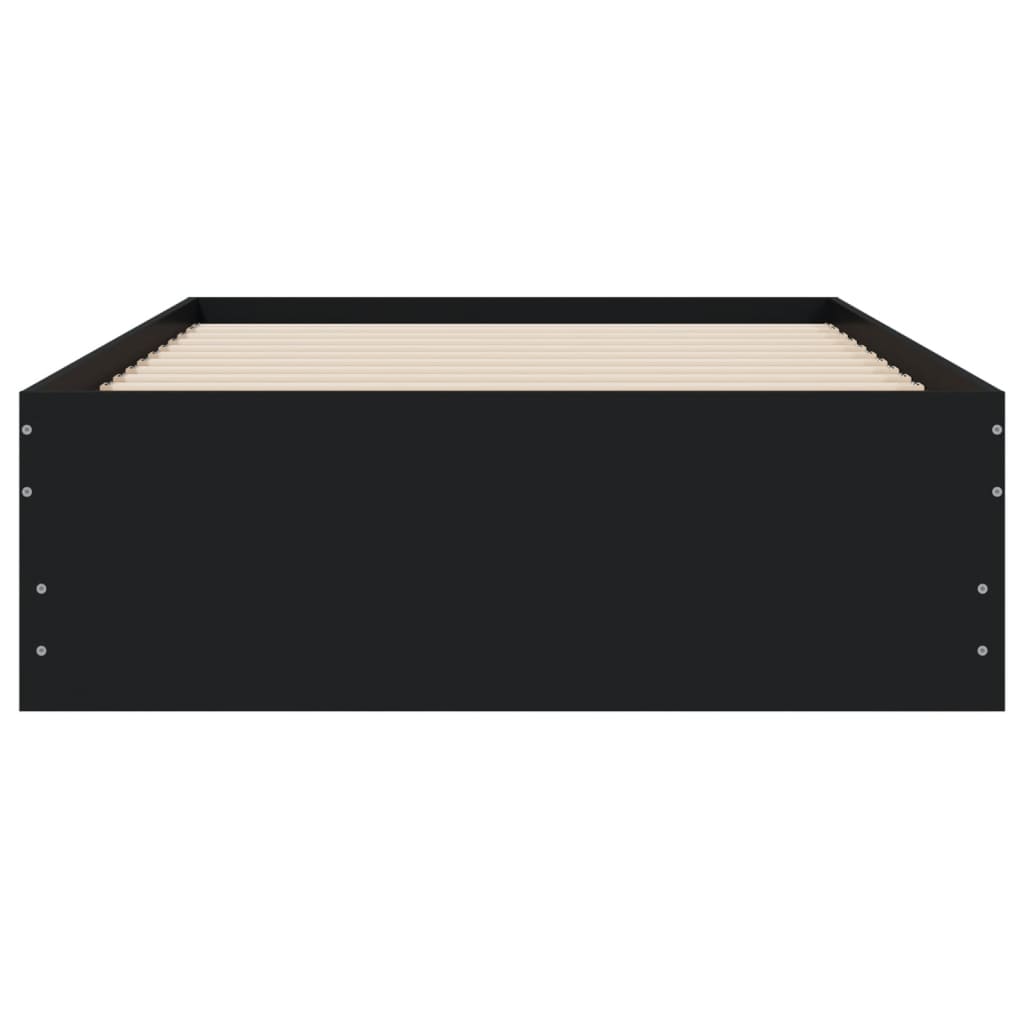 Sengeramme med skuffer svart 90x200 cm konstruert tre