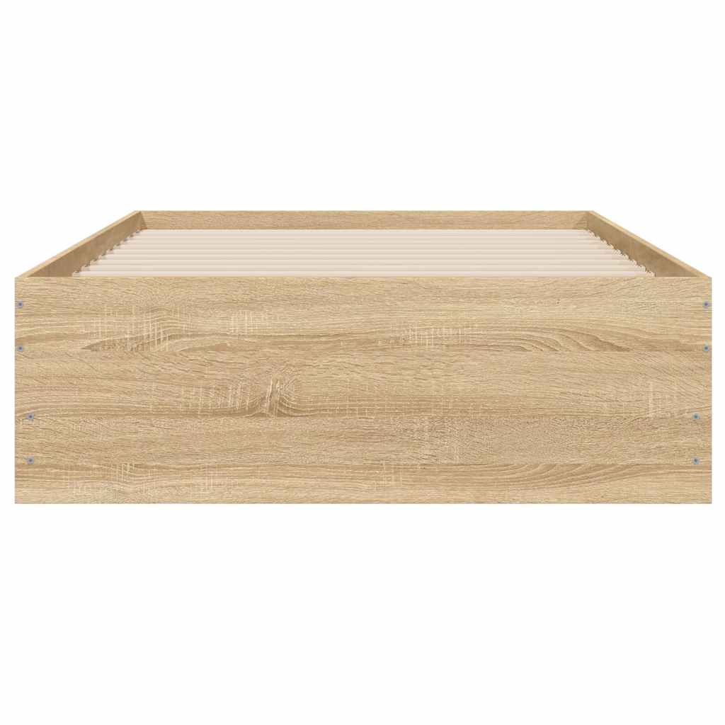 Sengeramme med skuffer sonoma eik 90x200 cm konstruert tre