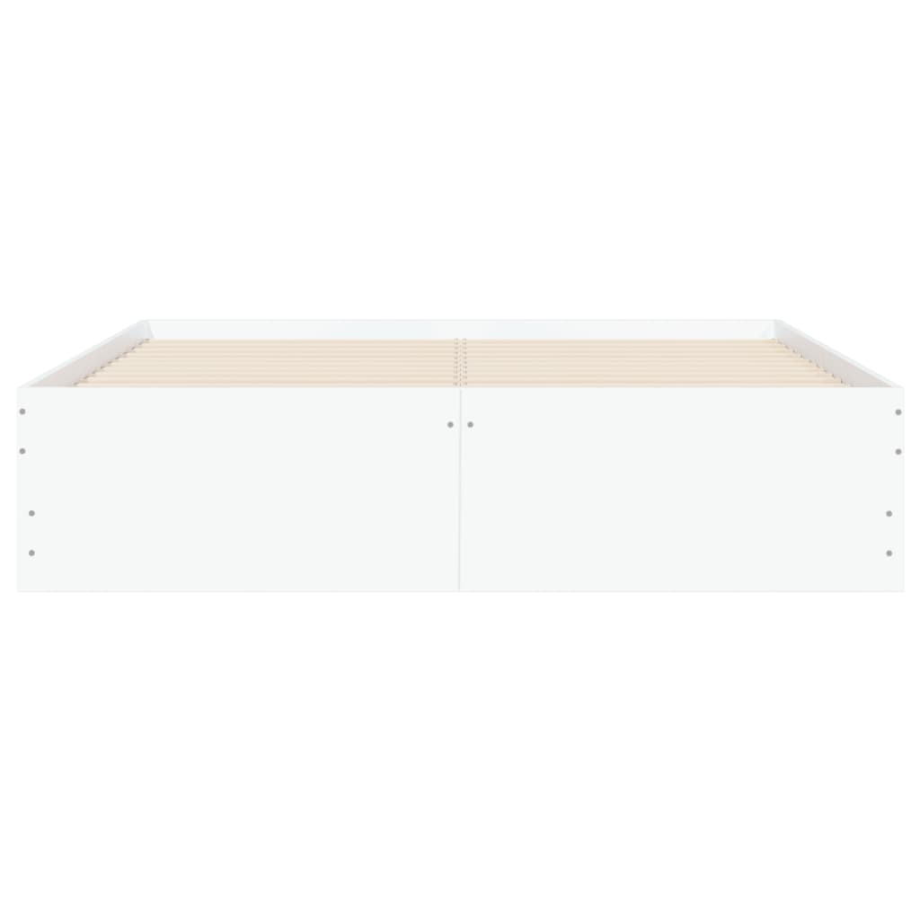 Sengeramme med skuffer hvit 120x190 cm konstruert tre